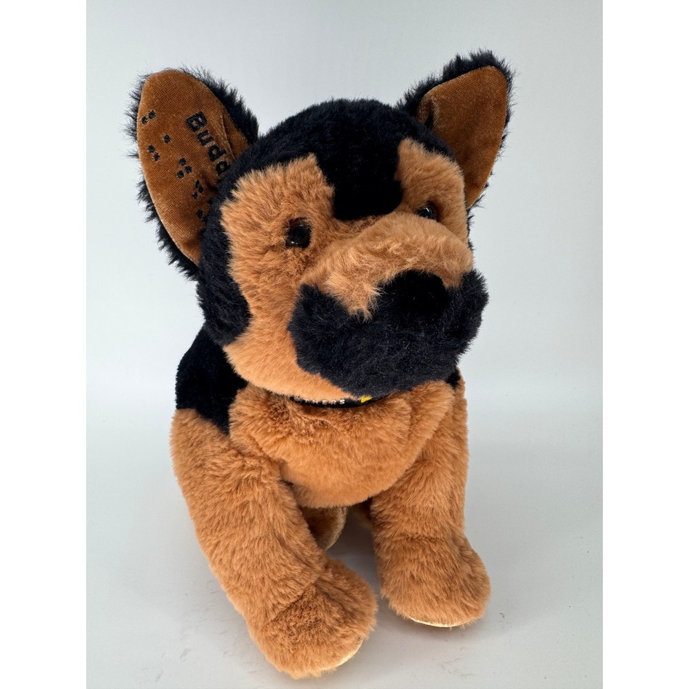 German Shepherd 14" Plush Guide Dog Braille Two Blind Brothers Buddy